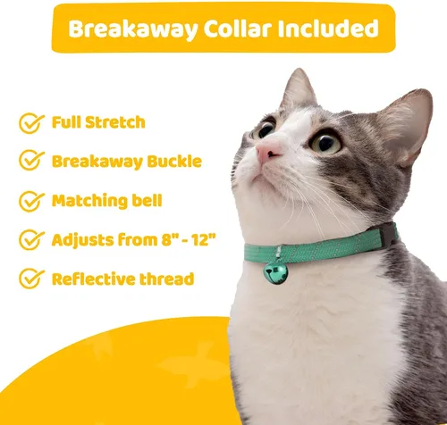 Vista 5 de Birdsbesafe® Funda para collar de gato para pájaros, collar de gato con advertencia de pájaros, científicamente probado para ayudar a evitar que tu