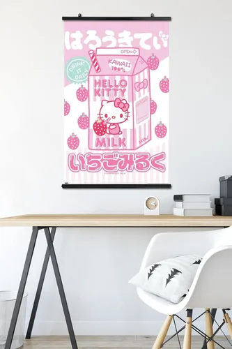Vista 5 de Hello Kitty: 20 Kawaii Tokyo - Póster de pared con leche, 34 pulgadas de largo x 22.4 pulgadas de ancho, paquete de póster y clip premium Paquete