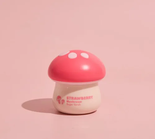 Vista 5 de TONYMOLY Exfoliante de azúcar de hongos y fresa: exfoliante facial y corporal con extractos de fresa y hongos, gránulos de azúcar y vitamina C