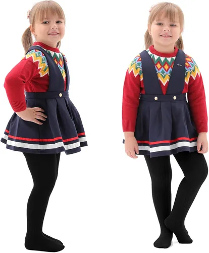 Vista 4 de Epeius - Leggings de punto trenzado gruesas para bebés o niñas medias de algodón para recién nacido y niñas pequeñas paquete de 3 4 5 y 6