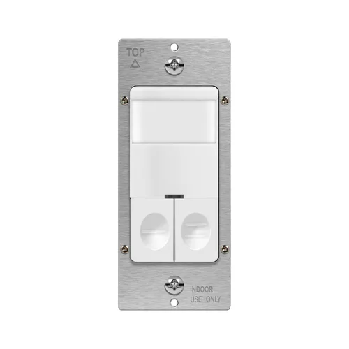 Vista 8 de Interruptor de luz con sensor de movimiento Topgreener TSOS5-W PIR, fluorescente, incandescente, 500 W, requiere alambre neutro, Blanco, TSOS5-W