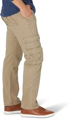 Vista 2 de Wrangler Authentics - Pantalón cargo de pierna recta y ajuste holgado para hombre