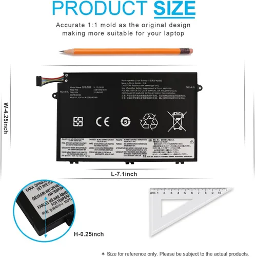 Vista 5 de 45Wh L17L3P51 01AV445 Batería para portátil Lenovo ThinkPad E480 E490 E485 E495 E580 E585 E590 E595 E14 E15 SB10K97606 SB10K97607 SB10 K97608