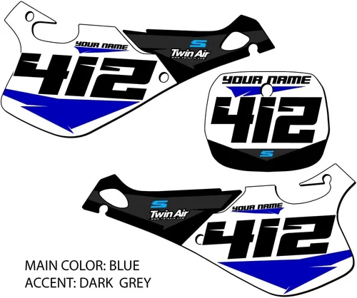 Vista 2 de 1993-1995 YZ 125 SG64 Custom MX Number Plates Senge Graphics Kit Compatible con Yamaha