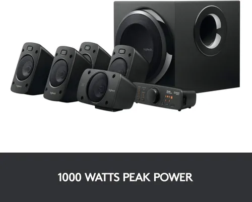 Vista 15 de Sistema de altavoces de sonido envolvente Logitech Z906 5.1 - Certificado THX, Dolby Digital y DTS Digital - Negro