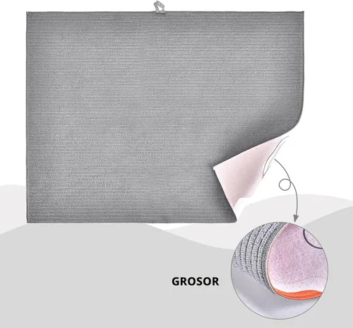Vista 6 de Tapete de secado de platos de limón para encimera de cocina, protector y decoración súper absorbente de doble cara de microfibra para barra de café