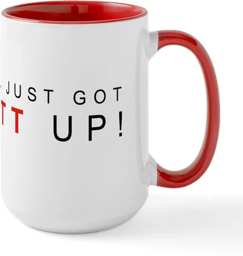 Vista 11 de CafePress Litt UP Tugs - Taza de café grande de 15 onzas, color blanco