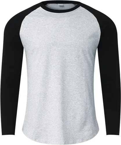 Vista 4 de CHUOAND Camiseta de verano para hombre, moda y ocio, color sólido, cuello redondo, camiseta para hombre, pantalones cortos atléticos