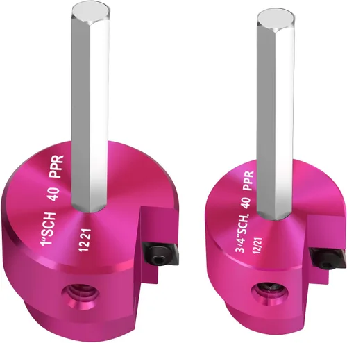 Vista 15 de Escariador de Tubería de PVC Cabezal de 1 Pulgada, Protector de Accesorios de PVC con Eje Hexagonal de 1/4 de Pulgada, Escariador de Accesorios