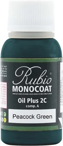 Vista 89 de Rubio Monocoat Muestra de Tinte y Acabado para Madera - Niebla 5% Aceite Plus Parte A Aceite de linaza para madera de secado rápido y ecológico