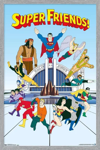 Vista 12 de Trends International DC Comics Super Friends - Póster de pared del equipo, 22.4 pulgadas de largo x 14.7 pulgadas, versión enmarcada de madera