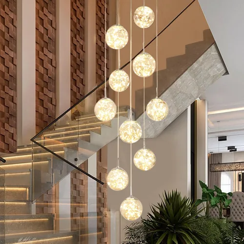 Vista 20 de Lámparas colgantes modernas para isla de cocina, lámpara colgante esférica, pequeño candelabro colgante de cristal para dormitorio, entrada, sala