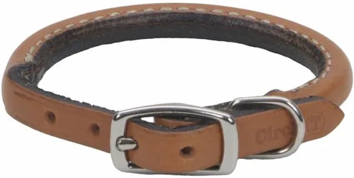 Vista 8 de Coastal Pet - Circle T - Collar redondo de cuero curtido de roble para perro, cómodo para perros con pelo largo o piel sensible, collar para Negro
