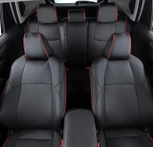 Vista 66 de Fundas de asiento RAV4 de ajuste personalizado, piel sintética impermeable para Toyota RAV4 2013-2018 (beige)