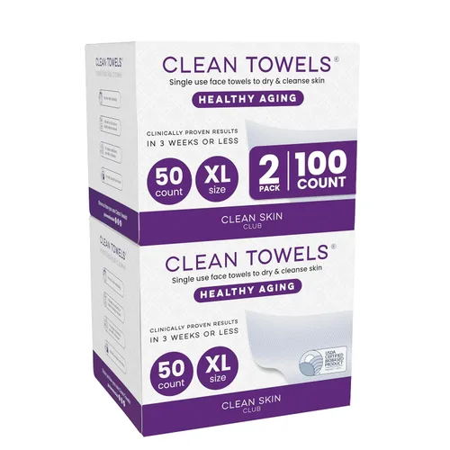 Vista 12 de Clean Skin Club Healthy Aging Clean Towels® XL, suaviza las líneas finas, arrugas y textura en 6 semanas, tratadas para mayor suavidad, toallas