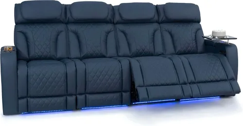Vista 27 de Seatcraft Luminis 365 - Asiento de cine en casa (fila de 2 biplazas), color carmesí