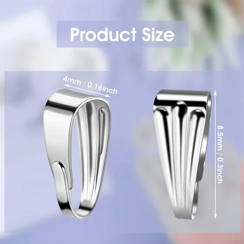 Vista 5 de Prasacco 200 cierres y conectores colgantes para fabricación de joyas