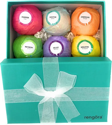 Vista 7 de Bombas de baño de lujo para mujeres, bombas de baño de burbujas de 4 onzas, bombas de baño naturales para relajación y alivio del estrés, regalos
