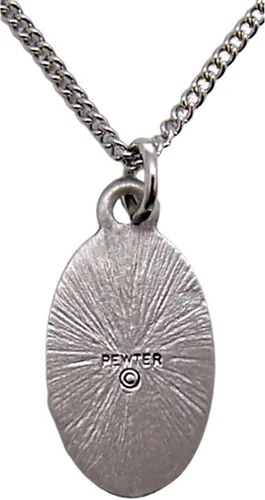 Vista 5 de Saint Dymphna 78-Inch peltre Medalla Colgante con tarjeta de oración Santo
