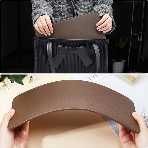 Vista 3 de WADORN Moldeador de base de bolso de piel sintética, cojines inferiores rectangulares de 11.8 x 5.9 pulgadas, bolsa de cuero vegano, forro grueso