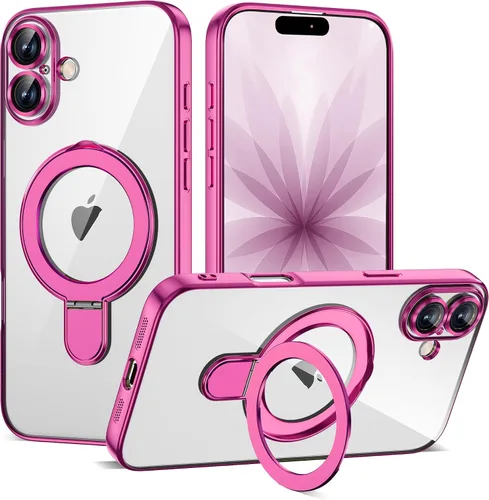 Vista 29 de Funda compatible con iPhone 12 con soporte de anillo magnético invisible [compatible con Mag-Safe] [Protector completo de lente de cámara] Funda