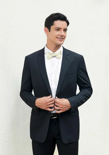 Vista 46 de HISDERN Pajaritas para hombre, diseño de lunares, corbatín y bolsillo cuadrado, clásico, esmoquin de negocios, boda, pajaritas, pañuelo