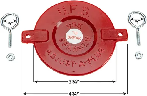 Vista 2 de Tapa de conexión de bomberos (FDC) de plástico de 2 1/2" para conexiones de rociadores y tuberías verticales (paquete de 2)