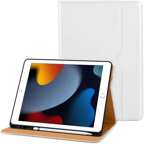 Vista 45 de DTTO Funda para iPad de 9ª/8ª/7ª Generación de 10.2 Pulgadas 2021/2020/2019, Funda de Soporte Folio Empresarial de Cuero Premium con Soporte