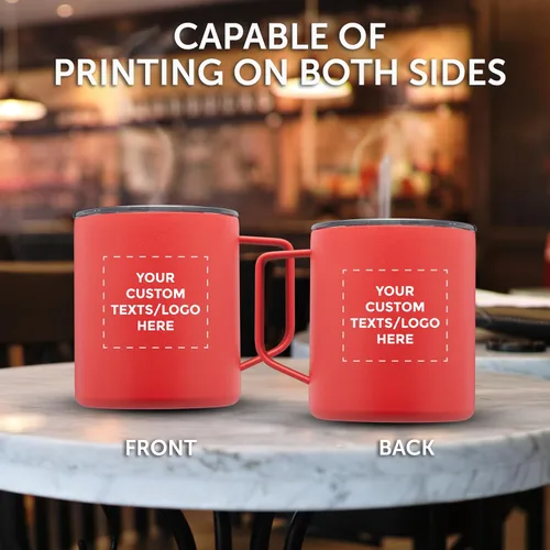 Vista 6 de Kenai - Tazas de viaje personalizadas con recubrimiento en polvo, 13.5 onzas, juego de 24, paquete personalizado a granel, doble pared, perfectas