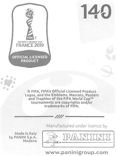 Vista 2 de Panini FIFA Copa Mundial Femenina Francia 2019 Calcomanías de Álbumes (solo adhesivo individual) Fútbol #140 Sandra Panos España 2 pulgadas por 2