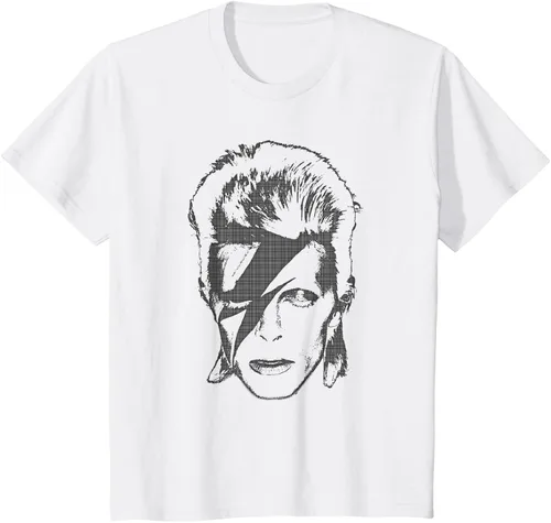 Vista 4 de David Bowie - Camiseta Lightning, Gris Asfalto