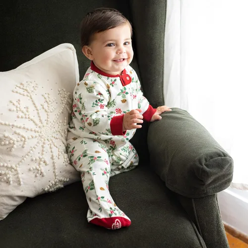 Vista 3 de Burts Bees Baby - Pijama de una pieza enterizo de bebé de 100 algodón orgánico con cremallera frontal para dormir