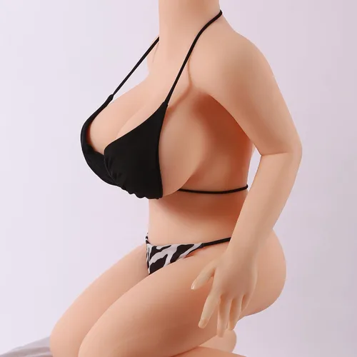 Vista 5 de Realistic Life - Muñeca sexual de tamaño completo con esqueleto integrado, masturbador masculino, juguete sexual realista con pecho grande, blanco