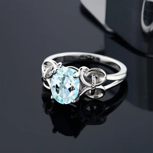 Vista 36 de Gem Stone King Anillo de compromiso ovalado con piedra natal para mujer, plata de ley 925, ovalado de 0.354 x 0.276 in, anillo de compromiso