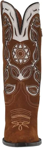 Vista 2 de Dan Post Boots Womens Moni Tool-Inlay Snip Toe Boots Mid Calf Mid Heel 2-3" - Brown
