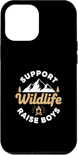 Vista 26 de Parent Support Wildlife Raise Boys - Mom Dad Outdoors Case for iPhone 16