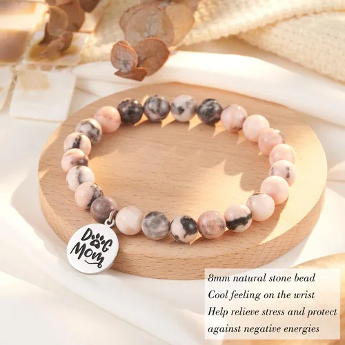 Vista 4 de Tarsus Pulsera con dije para el Día del Padre, Día de la Madre, para mujeres y hombres, el mejor regalo de mamá para mujeres, regalos para papá