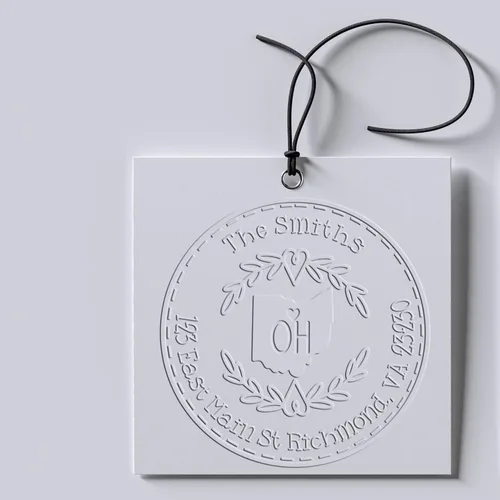 Vista 79 de Alabama State Wreath - Sello de sello de dirección personalizado para invitaciones de fiesta, tarjetas de vacaciones y decoración del hogar Sello