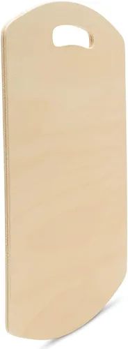 Vista 4 de Tablas de cortar de madera, 12 pulgadas con bordes redondeados, paquete de 1 tabla de cortar de madera de pájaros carpinteros, para cocina Bordes