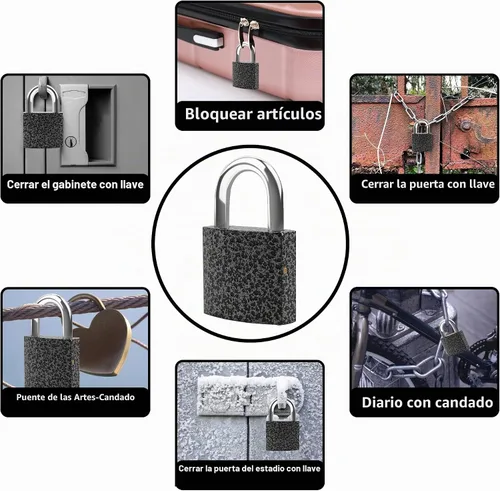 Vista 5 de XFJSAK 2 Pack pequeño candado con 3 llaves (llave similar), cerradura de casillero 30mm, cerradura con llave para cobertizos, unidad