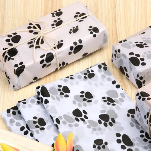 Vista 4 de 30 hojas de papel de seda, papel de seda de pata de perro de 20 x 14
