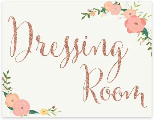 Vista 163 de Andaz Press Letreros de fiesta de boda, purpurina de oro rosa sintético con flores, 8.5 x 11 pulgadas, resalta tu versículo bíblico favorito