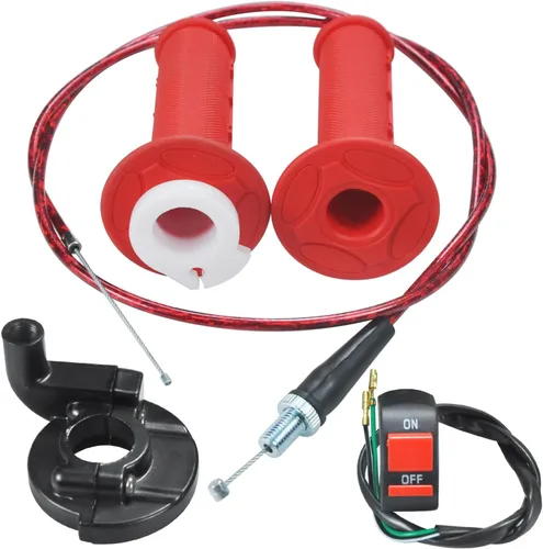 Vista 8 de Holato 22mm 7/8 Empuñaduras del acelerador con abrazadera de cable y interruptor de encendido/apagado para Coleman CT100U CT200U Baja Doodlebug Db30