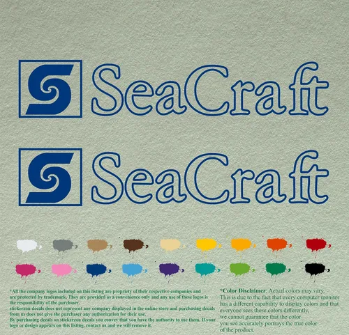 Vista 11 de SeaCraft Calcomanías de repuesto compatibles con Sea Craft, calcomanías de vinilo para barcos con motor fuera de borda, juego de 2