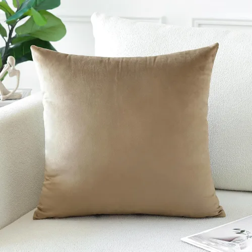 Vista 45 de Artscope Fundas de Almohada de Terciopelo de Lujo Fundas de Almohadas Cuadradas Decorativas Fundas de Cojines Suaves Sólidas para Sofá de Sala Sofá