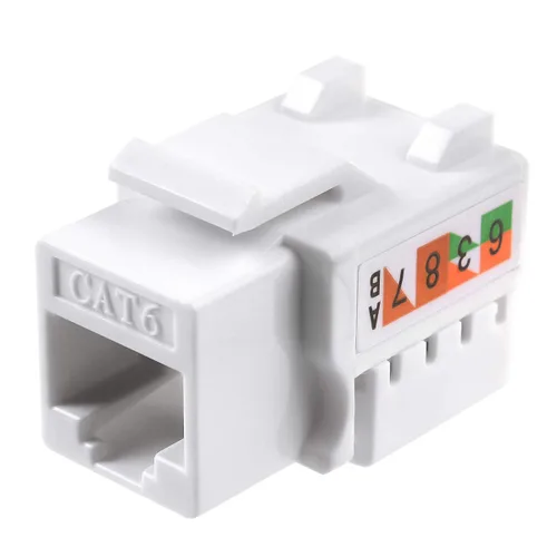 Vista 2 de TENINYU Paquete de 10 conectores RJ45 Keystone Jack 568A/568B, adaptador Keystone compatible con conector Cat 6/5e/5, conector Keystone Cat6
