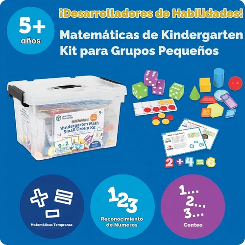 Vista 5 de Learning Resources Skill Builders Kindergarten Math Small Group Kit