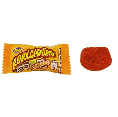 Vista 3 de Jovy Revolcaditas con sabor a chile y mango Bolsa de 6 onzas Caramelo mexicano