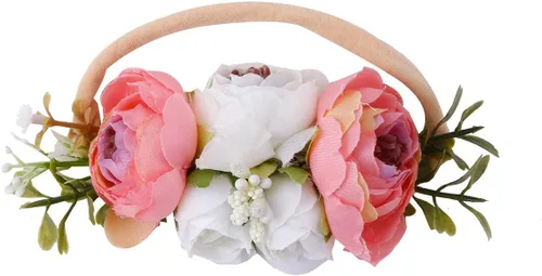 Vista 6 de Vestido de cumpleaños de 1. y 2 cumpleaños para niñas pequeñas, vestido de tutú de tul floral bohemio con diadema de flores para sesión de fotos