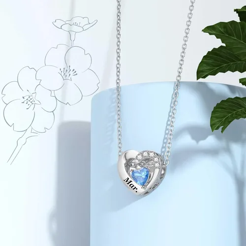 Vista 29 de SEVENWELL Dijes de piedra natal con flor grabada para el mes de nacimiento, pulsera de plata de ley 925, feliz cumpleaños para mujer